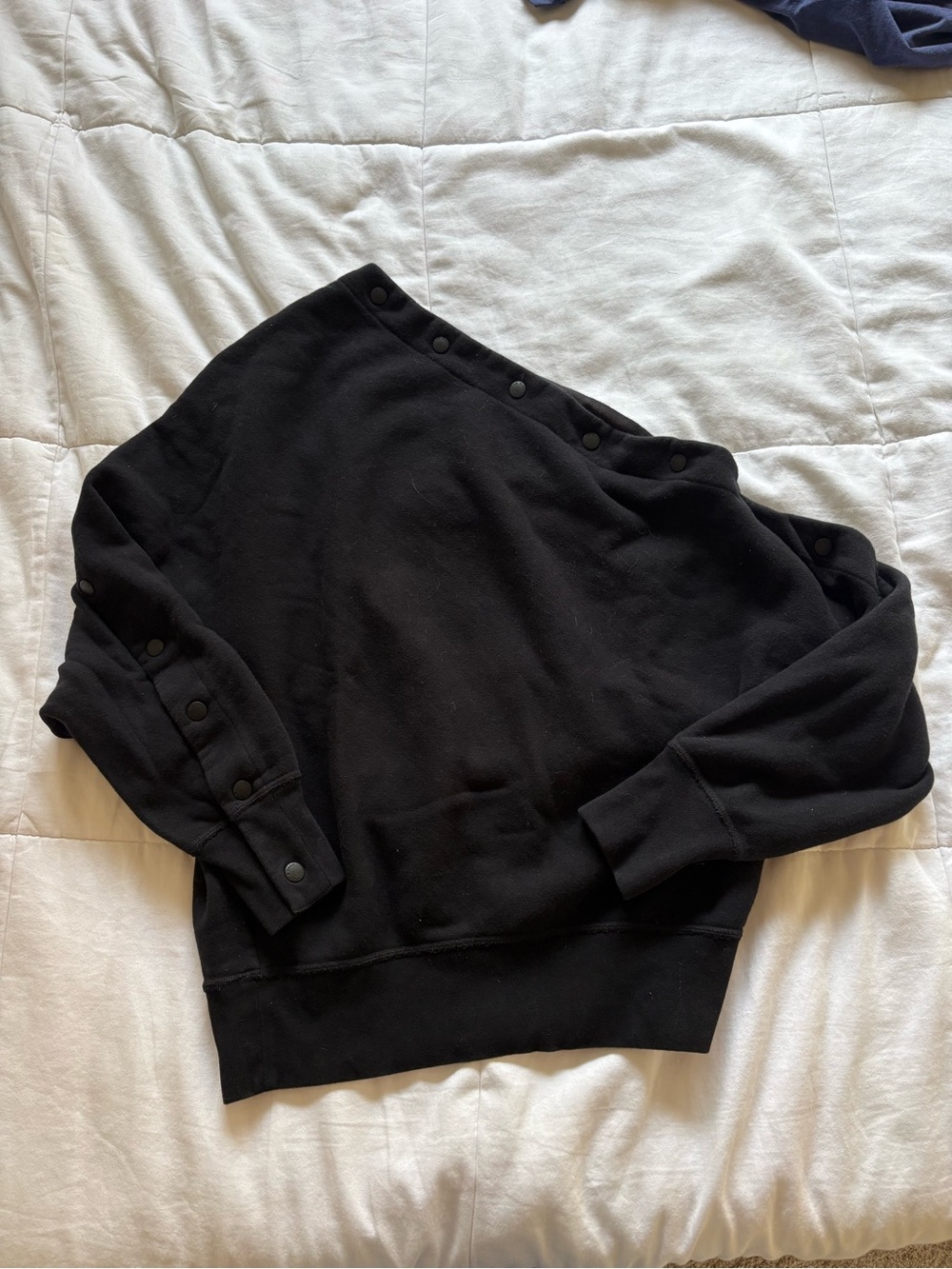 Rag&Bone Black Off-Shoulder Women's Sweatshirt - Picture 2 of 3